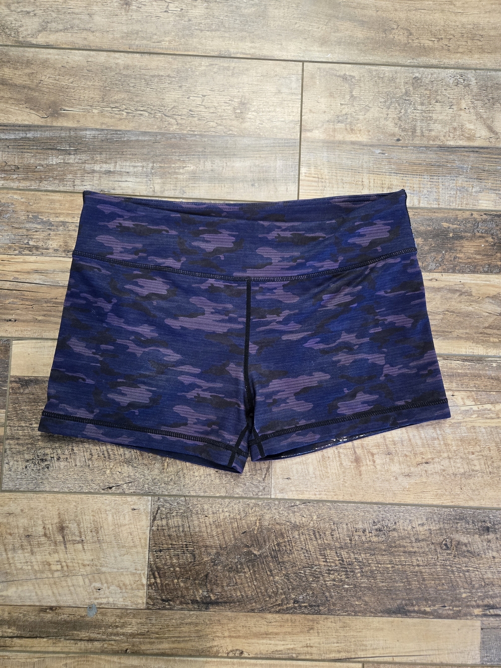 IAB MFG No-Ride Camo Booty Shorts Purple Blue Size 12 XL 3" Inseam